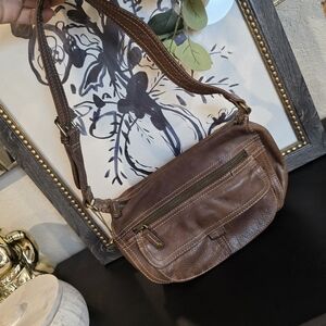 Fossil Women's Vintage Leather Shoulder Bag Brown